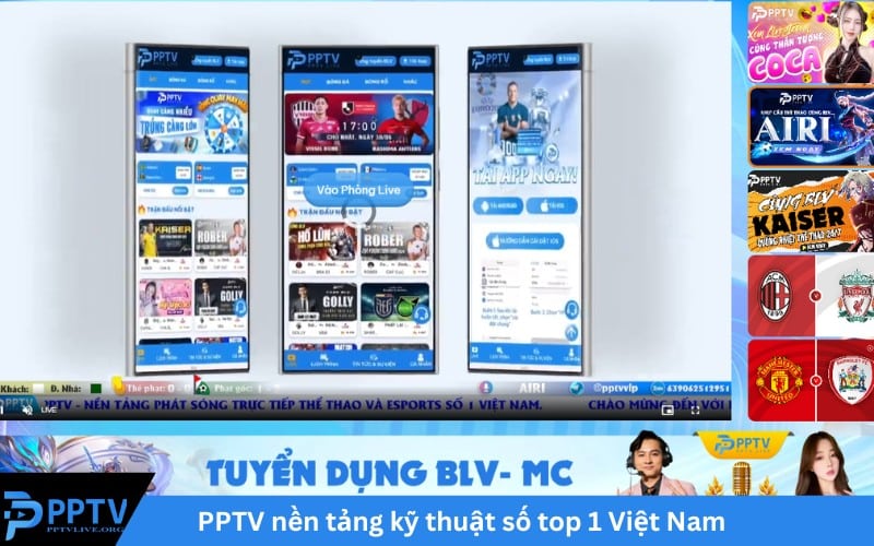 PPTV nền tảng kỹ thuật số top 1 Việt Nam